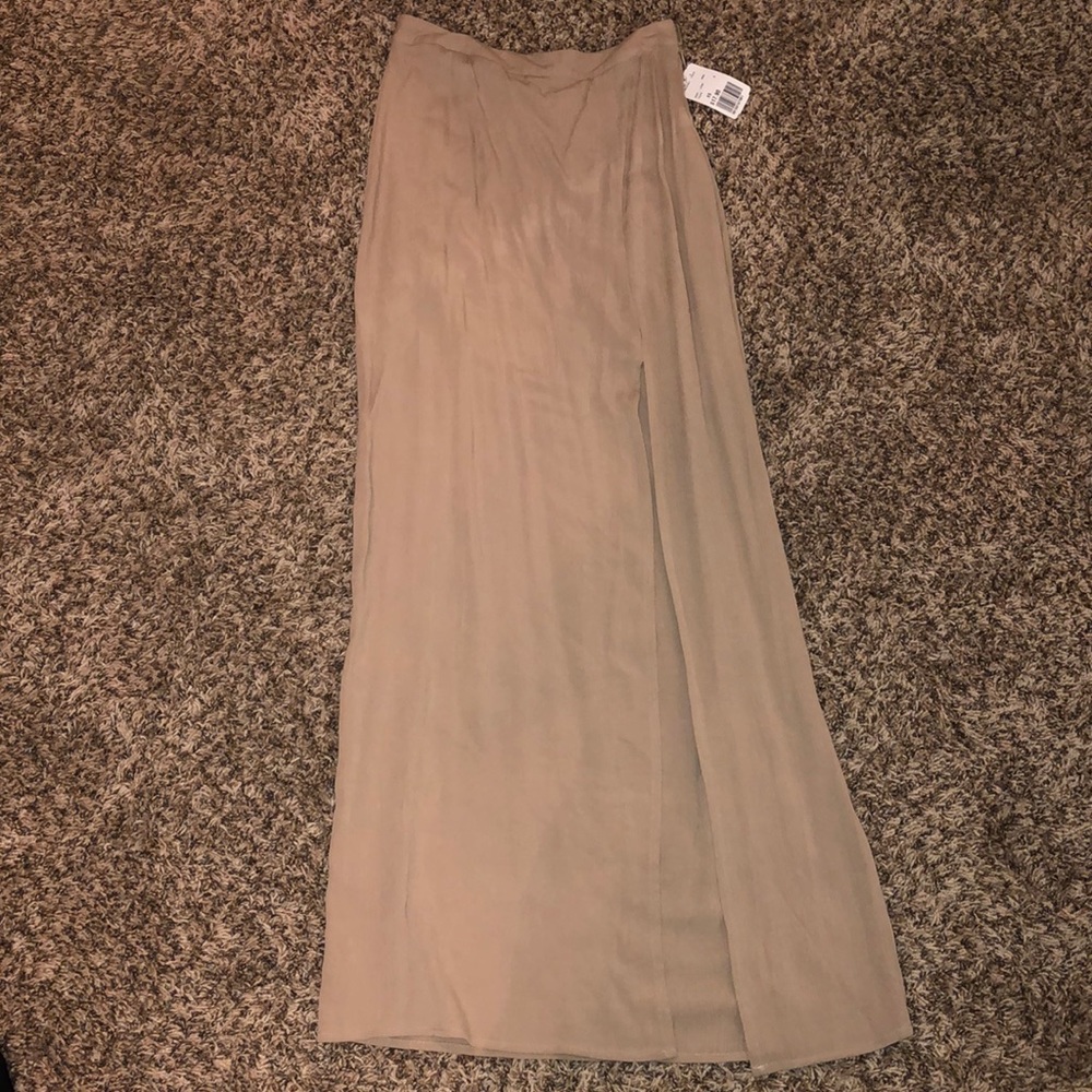 Taupe maxi skirt